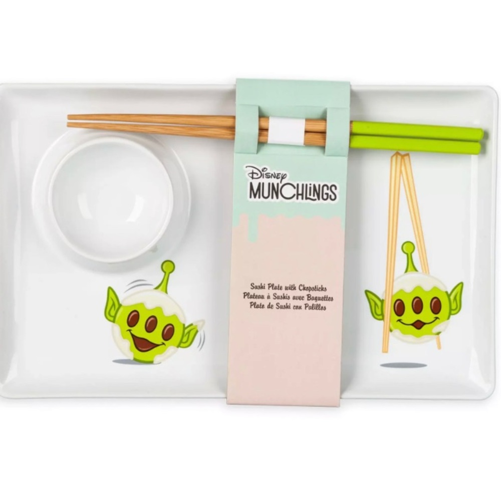 BNWT Toy Story Alien Disney Munchlings Sushi Plate with Chopsticks
